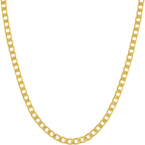 LIFETIME JEWELRY Collares de cadena de eslabones cubanos biselados chapados en oro real de 24 quilates 0118in 0236in y 0374in