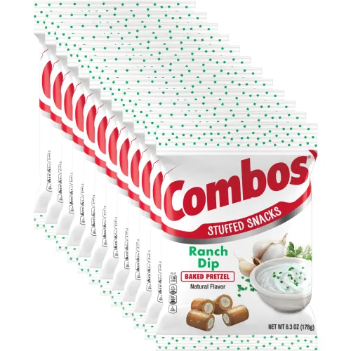 Miniatura 10 de COMBOS Cheese Snacks - Paquetes de bocadillos de queso nacho, aperitivo de galleta horneada, bolsa a granel de 6.3 onzas (paquete de 12)