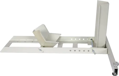 Miniatura 3 de Soporte ajustable para rueda de motocicleta, capacidad de 1800 libras, soporte de motocicleta resistente con 4 juegos de amarre, remolque de Blanco