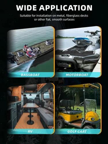 Miniatura 7 de FOCEAN Boat Flooring - EVA Foam Sea Boat Decking Small Diamond Marine Deck Mats for Bass Boats Pontoon Boats Jon Boats RV Yacht Kayak Floor