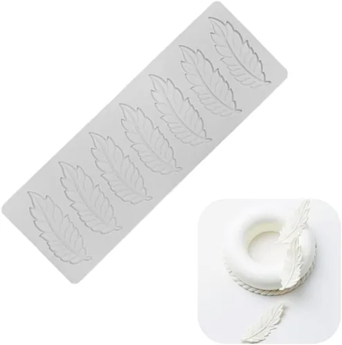 Miniatura 13 de TUKE Molde de silicona 3D para ramas de tuile de fondant para hornear, arcilla polimérica, manualidades de azúcar - Diseño de encaje de caramelo