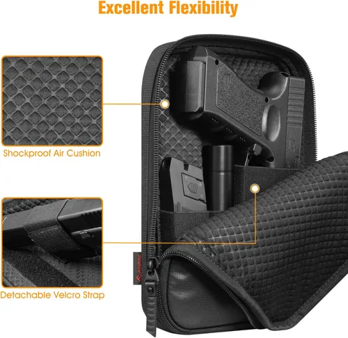 Miniatura 3 de FINPAC Funda de transporte oculta para arma con correa para el hombro, funda suave para pistola, paquete Fanny, cinturón de cintura, bolsa