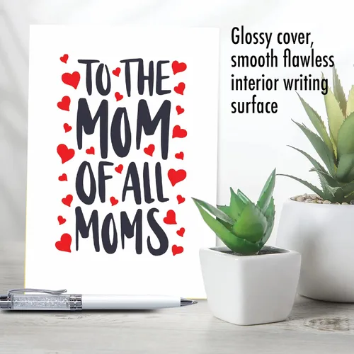 Miniatura 3 de NobleWorks - Tarjeta de felicitación de agradecimiento (madre) con sobre de 5 x 7 pulgadas (1 tarjeta) - Amazing Mom-Of All C10351CTYG