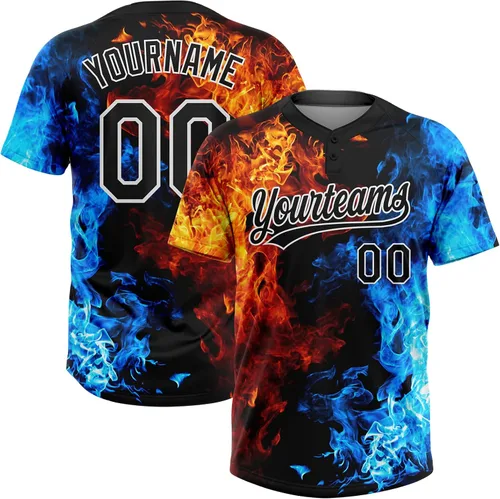 Miniatura 48 de Camisetas de béisbol personalizadas con dos botones, camisetas de sóftbol personalizadas con logotipo de nombre cosido para hombres, mujeres