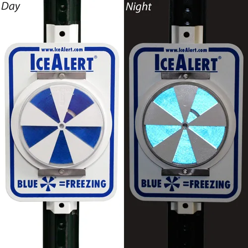 Miniatura 3 de Señal de alerta de hielo SmartSign - 12 x 7 pulgadas, indicador sensible a la temperatura de montaje universal con soporte de sección posterior, Kit