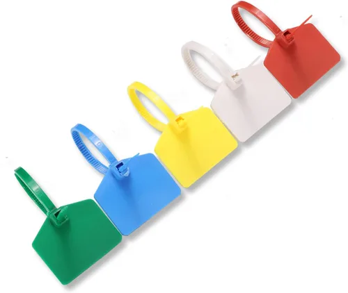 Sujetacables de nailon marcadores de 4 pulgadas, etiquetas de plástico a prueba de agua, marcador de cable con autobloqueo para escribir, etiquetas