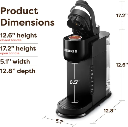Miniatura 6 de Keurig K-Express Cafetera de Una Sola Porción – Opción de Preparación Fuerte, Depósito de 42oz, Diseño Elegante para Entretenimiento y Regalos Negro