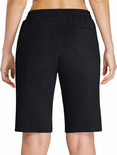 Miniatura 3 de EZRUN - Bermudas para mujer, para entrenar en el gimnasio, pantalones cortos veraniegos de algodón con bolsillos profundos para mujer
