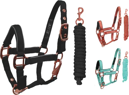 Derby Originals Desert Rose Collection - Cabestro reflectante con cuerda de poliéster a juego