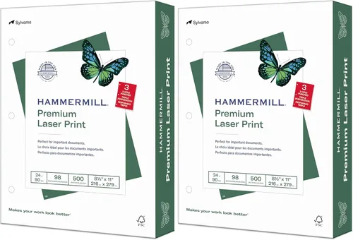 Miniatura 14 de Hammermill Papel para impresora, impresión láser premium 24 lb, 8.5 x 11-5 resma (2,500 hojas), 98 brillante, fabricado en los Estados Unidos