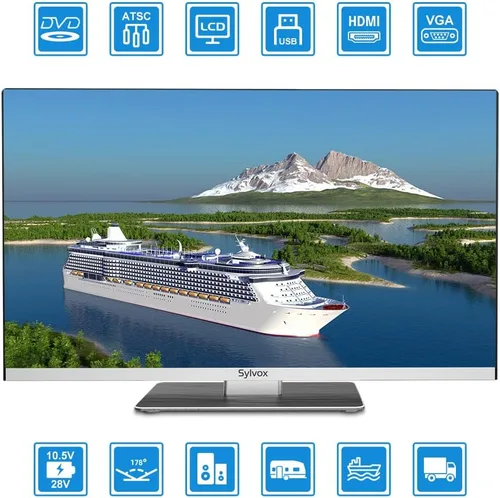 Miniatura 7 de SYLVOX - TV para autocaravanas, TV de 22 pulgadas 12/24V para autocaravanas Full HD 1080P Smart TV, Tienda de aplicaciones incorporada, Soporte WiFi