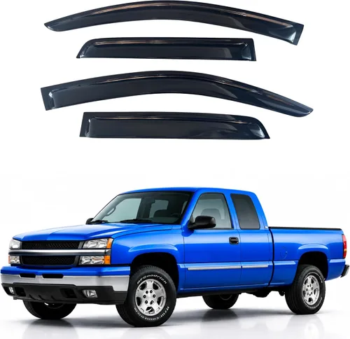 Miniatura 152 de IG - Visera para ventana para Ford Bronco y F150-F350 1980-1996, deflector lateral tipo cinta adhesiva, resistente, contra lluvia y viento