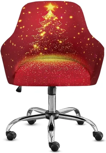 Miniatura 15 de Funda para sillón de invierno con diseño de muñeco de nieve, funda suave para silla de computadora, forro elástico para silla de escritorio, diseño