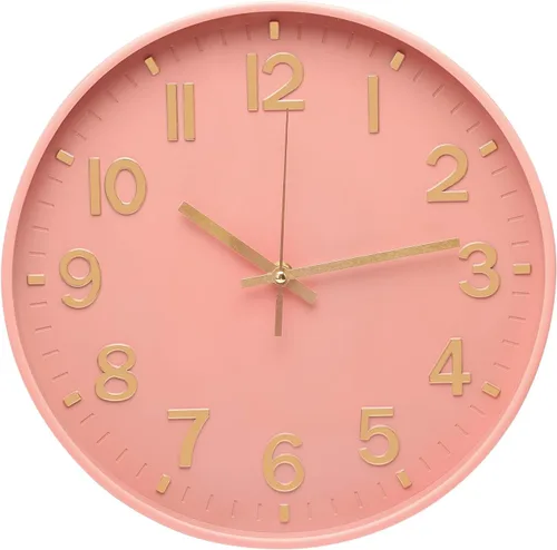 Miniatura 19 de Reloj de pared bakbrand de 12 pulgadas, negro, moderno, simple, de cuarzo, decorativo, silencioso, sin tictac, funciona con pilas, reloj redondo
