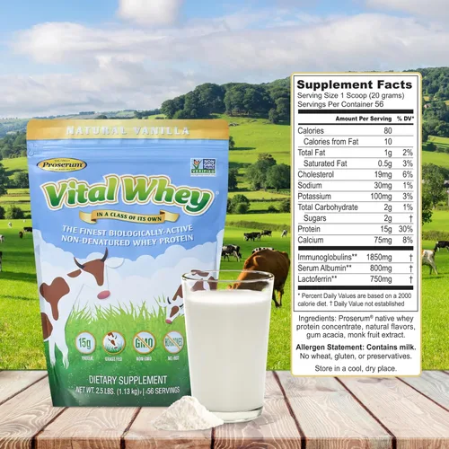 Miniatura 5 de Well Wisdom - Vital Whey Natural Vanilla Flavor 600g (21oz) [Salud y Belleza]