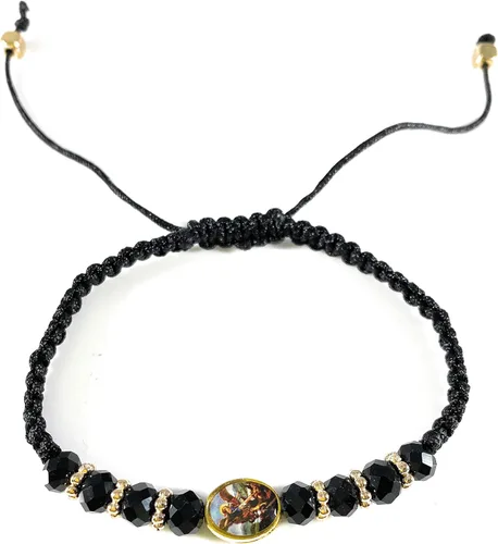 Miniatura 2 de San Miguel Arcángel Rojo con oro Pulsera ajustable Roja Ajustable De San Miguel Arcangel Con Tono Dorado (SM4)