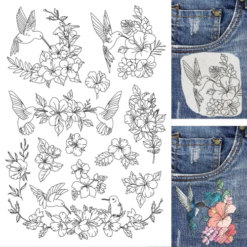 Miniatura 17 de BENECREAT 4 Estilo 104 Piezas A-Z Alfabeto de Flores Solubles en Agua, Estabilizadores de Bordado Desmontables de Patrón Boho para Encaje, Camisas