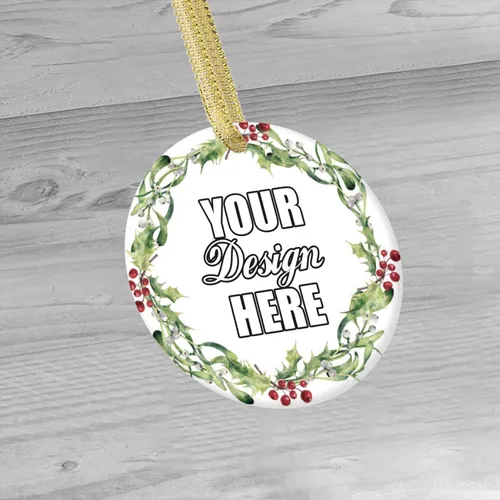 Miniatura 6 de Adornos de Navidad personalizados, colgante de cerámica personalizado con foto, texto/imagen, adorno colgante personalizado para parejas, niños