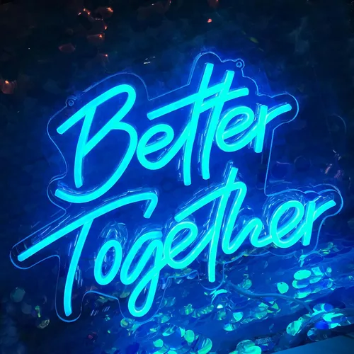 Miniatura 8 de Letrero de neón Better Together, con regulable, blanco cálido, decoración de pared de neón, utilizado para decoración de fiestas de cumpleaños
