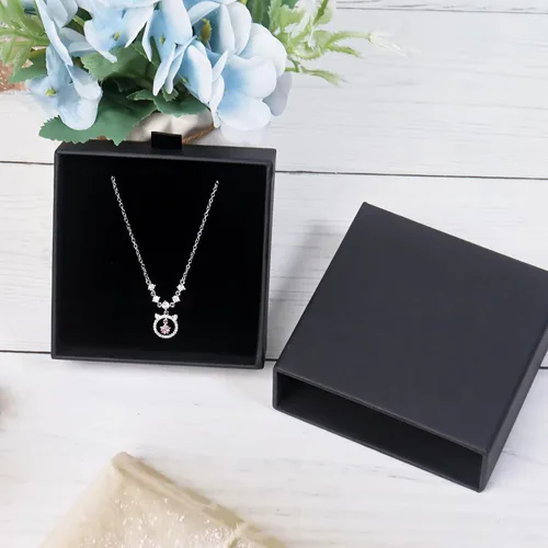 Miniatura 5 de Nwvuop Paquete de 2 cajas de regalo de joyería para pulseras, collares, cajas de regalo pequeñas de 9 × 9 × 1.2 in para cajas de regalo de joyería