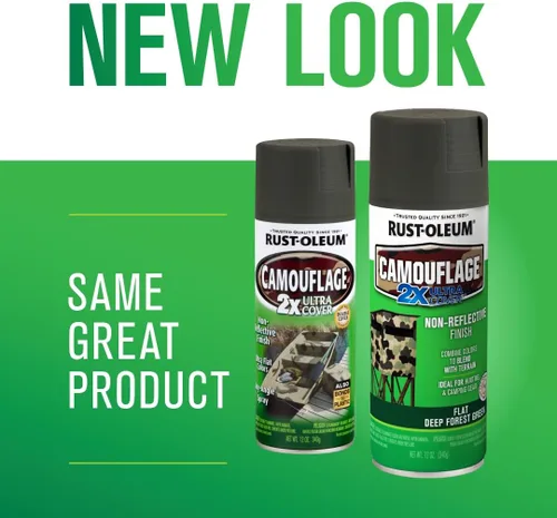 Miniatura 2 de Rust-Oleum 279175 - Pintura en aerosol camuflaje 2X Ultra Cover, 12 oz, Verde bosque profundo