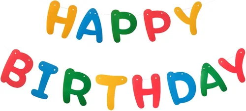 Miniatura 3 de MEETINGU Pancarta de Feliz Cumpleaños, Decoraciones de Fiesta Letrero Colorido Suministros para Niños, Niñas, Adultos