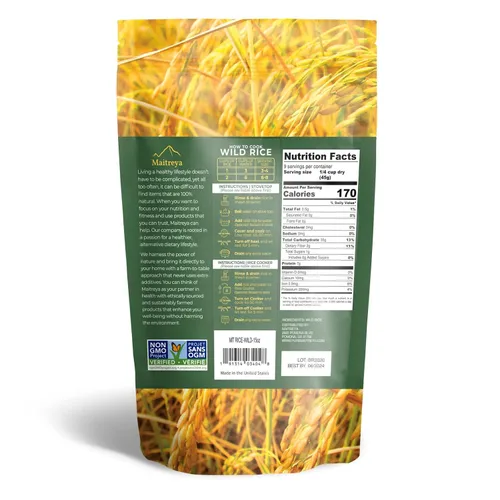 Miniatura 2 de Arroz salvaje Minnesota 100% natural sin OMG, 15 onzas