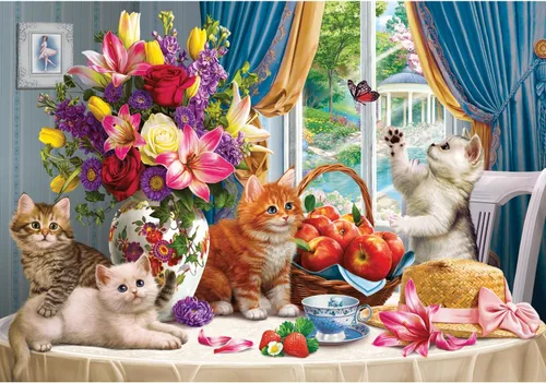 Miniatura 5 de Anatolian Puzzle - Gatos en la playa, rompecabezas de 260 piezas, #3322, marrón/a