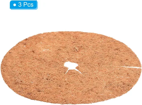 Miniatura 3 de PATIKIL Tapete de fibra de coco para anillo de mantillo de 12 pulgadas, paquete de 3 protectores de fibra de coco para plantas en macetas