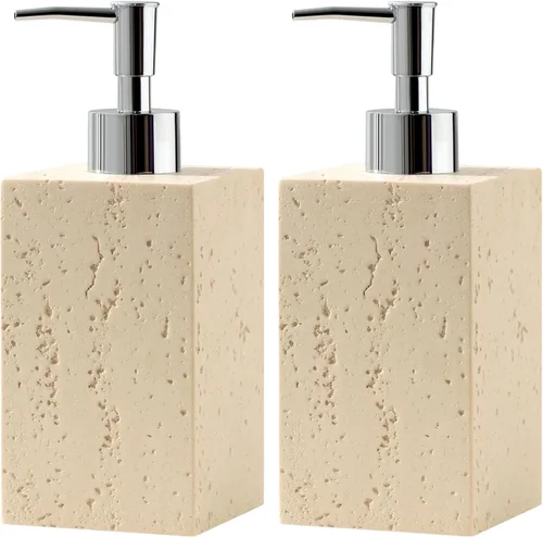 Miniatura 7 de Juego de dispensador de jabón, 2 unidades de 11.8 fl oz, 11 oz, dispensador de loción de jabón de manos para encimera de baño y fregadero de cocina