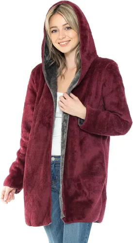 Miniatura 11 de Manta con capucha en forro polar grueso con bolsillo, color negro, tamaño grande, para mujeres y hombres, cálida y acogedora