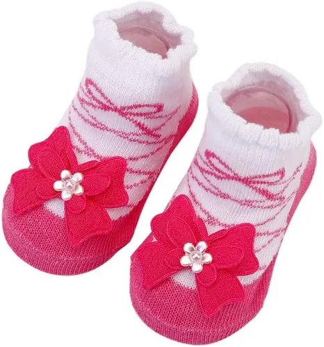 Miniatura 2 de Newborn Baby-girls Socks and Bow Infant Toddler Ankle Socks
