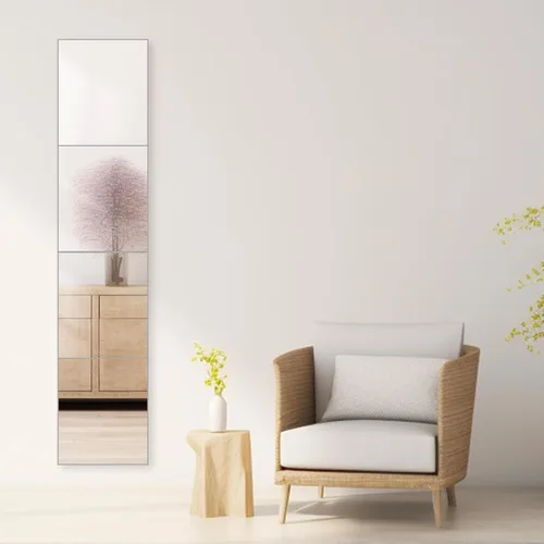Miniatura 4 de Dulles Glass - Espejos de pared, azulejos de espejo de pared de vidrio de 12 x 10 pulgadas (4 unidades), espejo grande de cuerpo completo