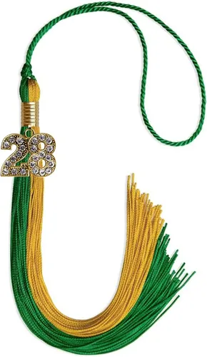 Miniatura 53 de Endea Graduation Borla de doble color con dije dorado (negro/oro brillante, 2022)