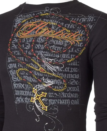 Miniatura 5 de Archaic by Affliction - Camisa térmica para hombre, color negro, Negro