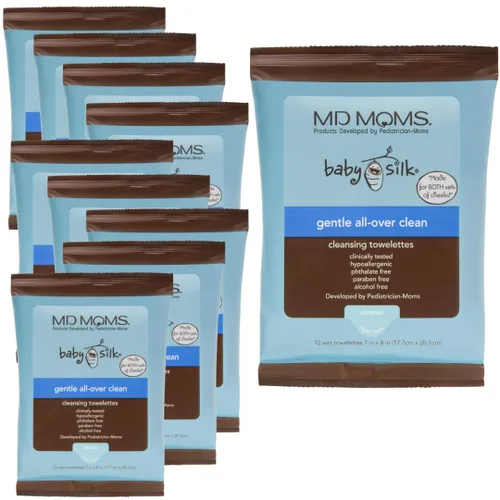 Miniatura 7 de MD Moms - Toallitas para bebé (bolsa de viaje de 12 unidades) – Toallas de limpieza hipoalergénicas aprobadas por eczema sensible para pieles