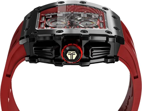 Miniatura 3 de Tsar Bomba - Reloj de lujo para hombre, resistente al agua hasta 50 m, sistema de movimiento de cuarzo japonés, caja de acero inoxidable, cristal