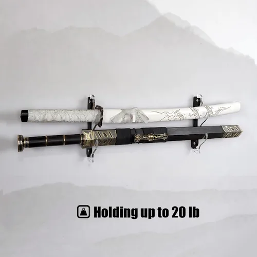 Miniatura 2 de Soporte de pared para espada, soporte Katana para exhibición de pared, soporte de sable de luz para pared, exhibición de espada, soporte de espada