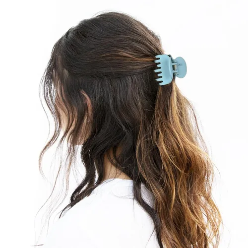 Miniatura 3 de DEEKA Clips de cabello pequeñas con garras para cabello fino, paquete de 4, fila doble de dientes, 4 cm de diámetro, tamaño mediano, mate