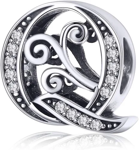 Miniatura 26 de BETTY&SARAH dije de plata esterlina 925 con forma de letra, para pulseras Pandora, letra del alfabeto, joya, regalo para mujer