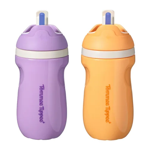 Miniatura 7 de Tommee Tippee Vaso con Pajita Deportivo Aislado a Prueba de Derrames, más de 12 meses, 9 onzas, taza para beber de entrenamiento para niños azul