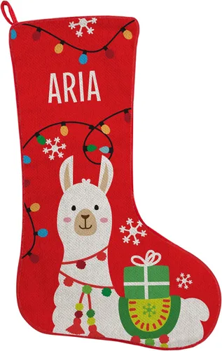 Miniatura 13 de Let's Make Memories Calcetín de Navidad Personalizado - Personalizado con Tu Nombre - Colores Tradicionales de Fiestas - Calcetines para la Familia
