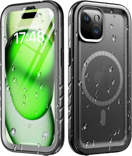 Miniatura 76 de Cozycase Funda Compatible con iPhone 12 Pro Max Funda Impermeable, Protector de Pantalla Integrado, Funda Protectora de Cuerpo Completo, Funda Negro