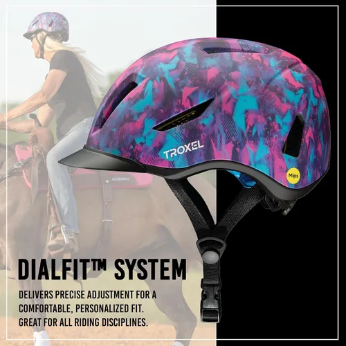 Miniatura 4 de Troxel Terrain MIPS - Casco de equitación con enfriamiento, perfil bajo, diseño microajustable, equipo de equitación, talla grande (7-3/8-7-3/4)