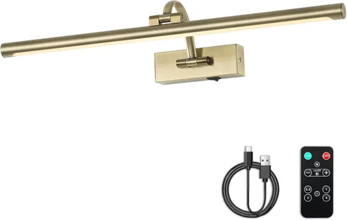 Miniatura 12 de DESOOP - Luces inalámbricas recargables para cuadros, iluminación de galería, luz de marco de fotos con batería, control remoto y temporizador, luz