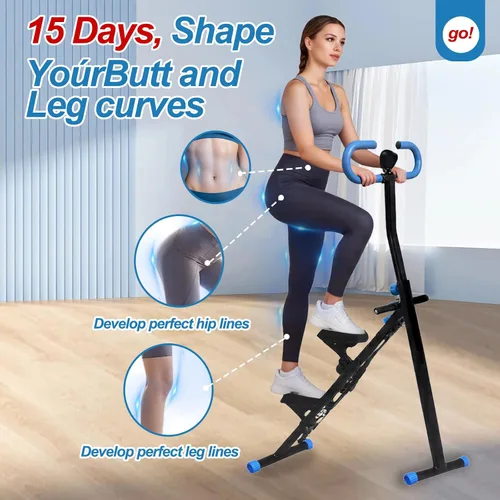 Miniatura 2 de Escalera para gimnasio en casa, máquina de entrenamiento vertical plegable, máquina de entrenamiento de cuerpo completo con asas ajustables, monitor