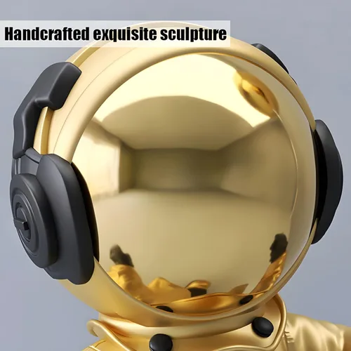 Miniatura 4 de Figura de astronauta, escultura de hombre espacial de resina con asa, para decoración de mesa del hogar, estantería, sala de estudio, decoración