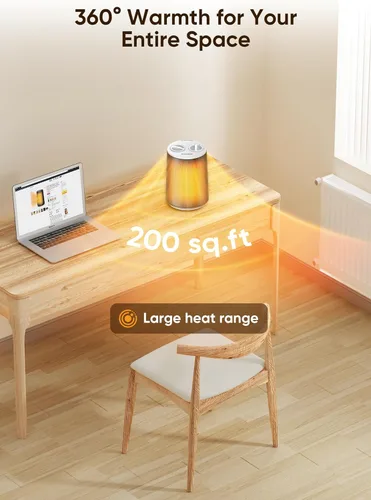 Miniatura 3 de GiveBest Calentador de Espacio Portátil – 1500W Silencioso y Eficiente Energéticamente con Protección contra Sobrecalentamiento y Vuelco, Tecnología