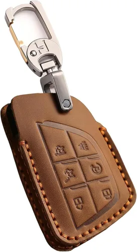 Miniatura 11 de Funda de cuero para llavero de 4 botones para GMC compatible con Hummer Yukon XL Sierra Acadia Canyon, para Chevy Tahoe Colorado Suburban Silverado