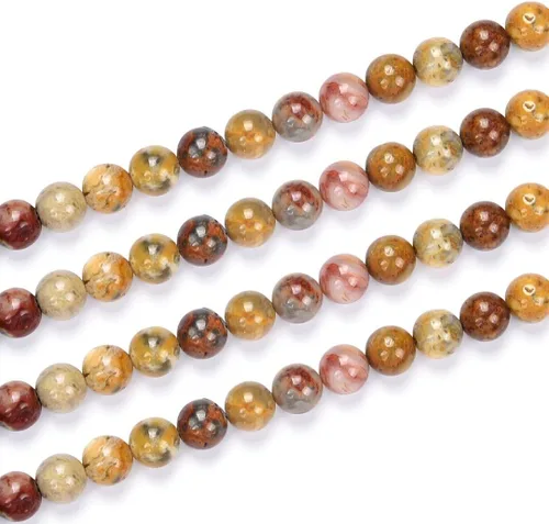 Miniatura 171 de 1 hebra Adabele natural de piedras preciosas múltiples amatista, lapislázuli, sodalita, aventurina, ojo de tigre, jaspe rojo jade amarillo, 0.315 in